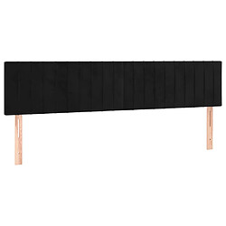 Avis vidaXL Tête de lit à LED Noir 180x5x78/88 cm Velours