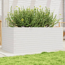 vidaXL Jardinière blanc 110x60x46 cm bois de pin massif