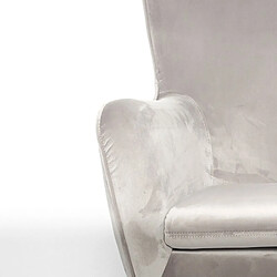 Meubler Design Fauteuil En Velours Design Zola - Taupe pas cher