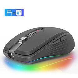 Yonis Souris Ergonomique RGB Rechargeable 2400DPI