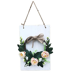 Guirlande De Fleurs En Rotin Porte Cerceau Tenture Murale Décor Ornement Rectangle 2