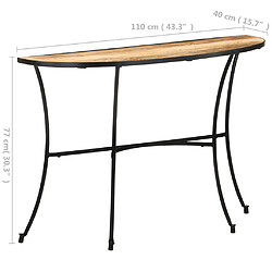 vidaXL Table d'appoint 110x40x77 cm Bois de manguier massif pas cher