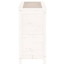 Maison Chic Jardinière,Bac à fleurs - pot de fleur blanc 82,5x40x78 cm bois massif de pin -GKD93220 pas cher