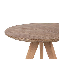 Beliani Table d'appoint Table ronde Table basse MDF Bois clair VEGAS pas cher