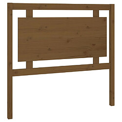 vidaXL Tête de lit Marron miel 105,5x4x100 cm Bois massif de pin