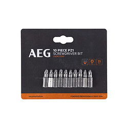 Embouts de vissage AEG - 25 mm - Acier - 10 pcs - PZ1