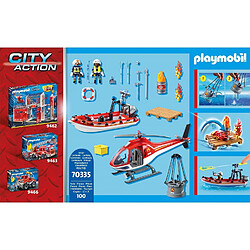 Avis Playmobil® PLAYMOBIL 70335 - Brigade de pompiers avec bateau et hélicoptère