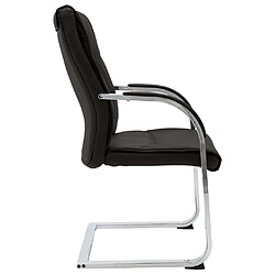 Avis Helloshop26 Chaise fauteuil siège de bureau informatique étude cantilever similicuir noir 02_0023996