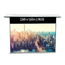 Kimex Ecran de projection motorisé encastrable 2,60 x 1,63m - Format 16:10 - Wi-Fi