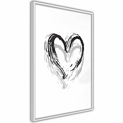 Paris Prix Affiche Murale Encadrée Painted Declaration of Love 20 x 30 cm Blanc