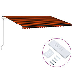 vidaXL Auvent rétractable automatique 600x300 cm Orange et marron