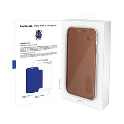 Acheter BEETLECASE Étui pour iPhone XR Folio Premium en Cuir avec Dos en Cristal et Porte-Cartes Marron clair