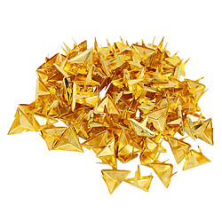 100pcs métal triangulaire rivet goujon griffe pour sac en cuir ceinture décor 16mm or