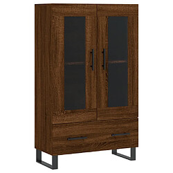 vidaXL Buffet haut chêne marron 69,5x31x115 cm bois d'ingénierie