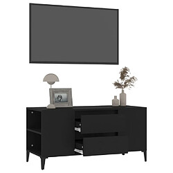 Acheter vidaXL Meuble TV Noir 102x44,5x50 cm Bois d'ingénierie