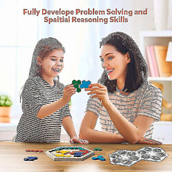 Acheter Universal Puzzle hexagone en bois pour les enfants adultes forme du bloc de motif de tangram cerveau