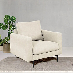 MAISON AUBERTIN Fauteuil Caruso Tissu Beige 1 Place