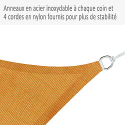 Outsunny Voile d'ombrage rectangulaire 6L x 4l m HDPE jaune pas cher