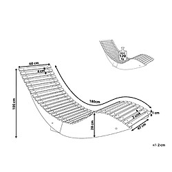 Avis Beliani Chaise longue Bois Bois clair BRESCIA