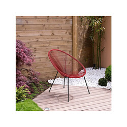 Habitat Et Jardin Lot de 2 fauteuils de jardin Ania - Rouge vin