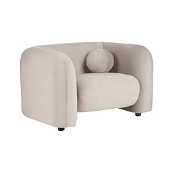 Beliani Fauteuil LEIREN Velours Taupe