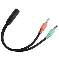 Wewoo Pour iPhone 5 / 4 et 4S / 3GS / 3G / iPad 4 / mini 1/2/3 / / 2 / iTouch / MP3, Longueur: 17cm 3.5mm Jack Microphone + Câble écouteur