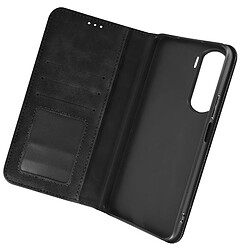 Avizar Étui pour Honor 90 Lite Portefeuille Motif Croisillon CrossWeave Wallet noir