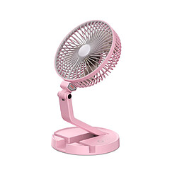 (Rose) Refroidisseur d'Air de Ventilateur Portatif Pliable Rechargeable USB Refroidissant Le Mini Ventilateur de Plancher de Bureau