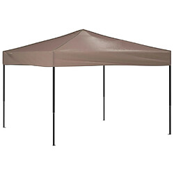 vidaXL Tente de réception pliable Taupe 3x3 m