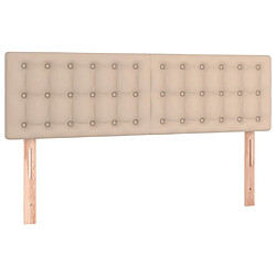 Maison Chic Lot de 2 Têtes de lit design pour chambre - Décoration de lit Cappuccino 72x5x78/88 cm Similicuir -MN32087