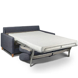 Avis Inside 75 Canapé convertible OGGETTO matelas 16 cm système express sommier lattes 120cm RENATONISI velours bleu navy