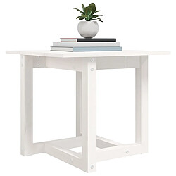 Acheter vidaXL Table basse Blanc 50x50x45 cm Bois massif de pin