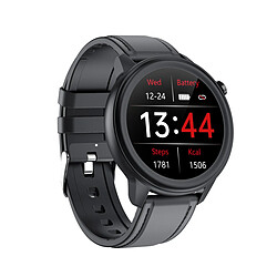 Chrono Montre connectée Chronus pour hommes femmes, bracelet de 1.3'', étanche, moniteur de pression artérielle, de fréquence cardiaque, de température corporelle et d'activité physique pour Android IOS-Noir2