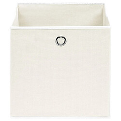 Avis Maison Chic Lot de 10 Boîtes de rangement,Boîtes de stockage Blanc 32x32x32 cm Tissu -MN735138