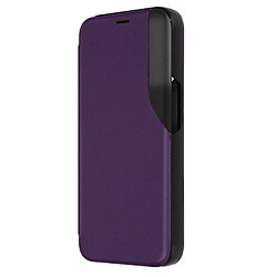 Avizar Étui Folio pour iPhone 15 Pro Clapet Support Vidéo Violet foncé