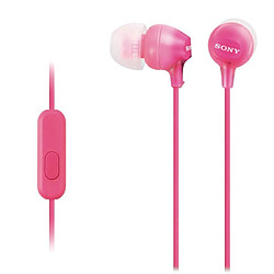 Totalcadeau Casques intra auriculaires avec microphone rose - Ecouteur audio avec micro pas cher