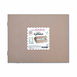 Scrapcooking 2 boîtes en carton pour gâteaux 32 x 32 x 8 cm