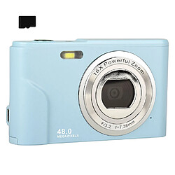 INF Appareil photo numérique avec 48 MP, HD 1080p et zoom 16x avec carte de 32 Go LightBlue