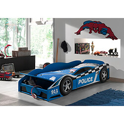 Avis Mes Lit voiture de police 70x140 cm bleu - CARINO