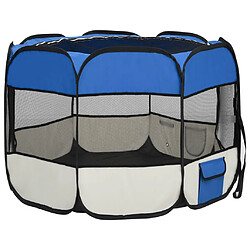 Acheter Helloshop26 Parc pour chiens pliable avec sac de transport bleu 90 x 90 x 58 cm 02_0001733