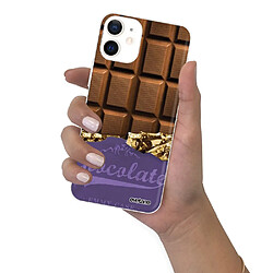 Coque iPhone 12 mini souple transparente Chocolat Motif Ecriture Tendance Evetane pas cher