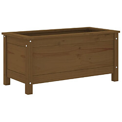 Avis vidaXL Jardinière marron miel 82,5x40x39 cm bois massif de pin