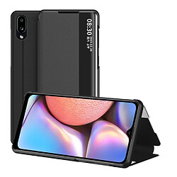 Etui en PU retourner avec support et fenêtre de visualisation noir pour votre Samsung Galaxy A10s