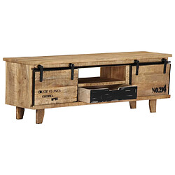 Acheter Helloshop26 Meuble télé buffet tv télévision design pratique 120 cm bois massif de manguier 2502026