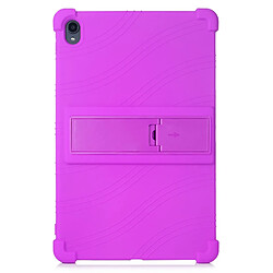 Coque en silicone Multicolore avec béquille coulissante violet pour votre Lenovo Tab P11