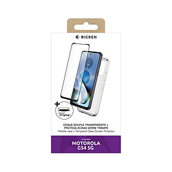 BigBen Connected Pack Accessoires 2 en 1 pour Motorola G54 5G Transparent