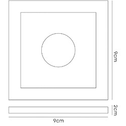 Avis Inspired Bulle encastrée Downlight Square Rim Only Aqua, nécessite 100035310 pour compléter l'article