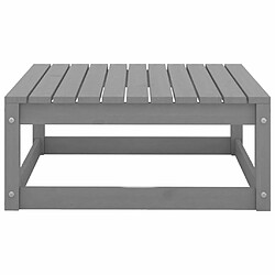 Maison Chic Salon de jardin 2 pcs avec coussins - Table et chaises d'extérieur - Mobilier/Meubles de jardin Moderne Gris Bois de pin massif -MN41088 pas cher