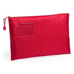 Totalcadeau Porte-documents zippé à pochette pour identifiant Couleur - Rouge pas cher