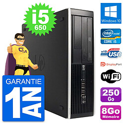 PC HP 8100 Elite SFF Intel Core i5-650 RAM 8Go Disque Dur 250Go Windows 10 Wifi - Occasion